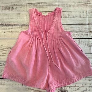 Veveret Sleeveless Pink Romper